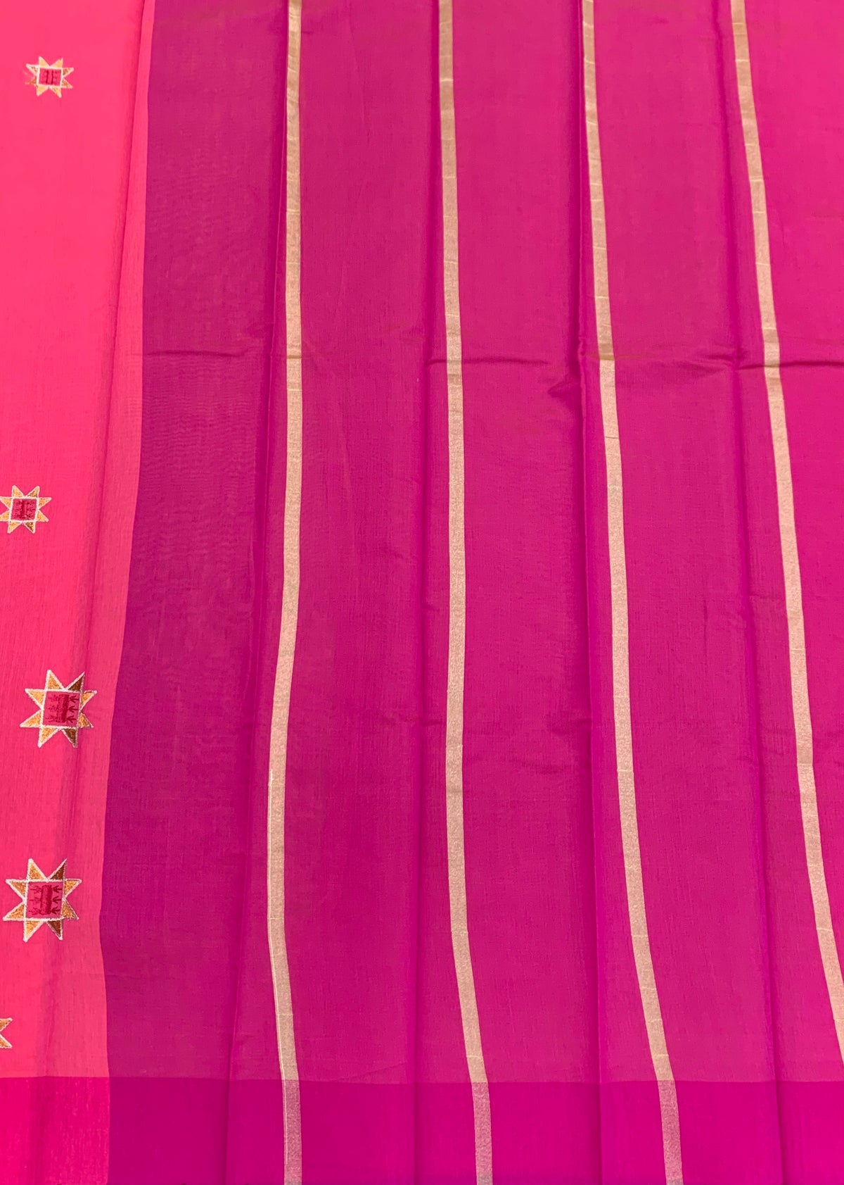 Baby Pink Colour Silk Cotton Saree with Pink Colour Border