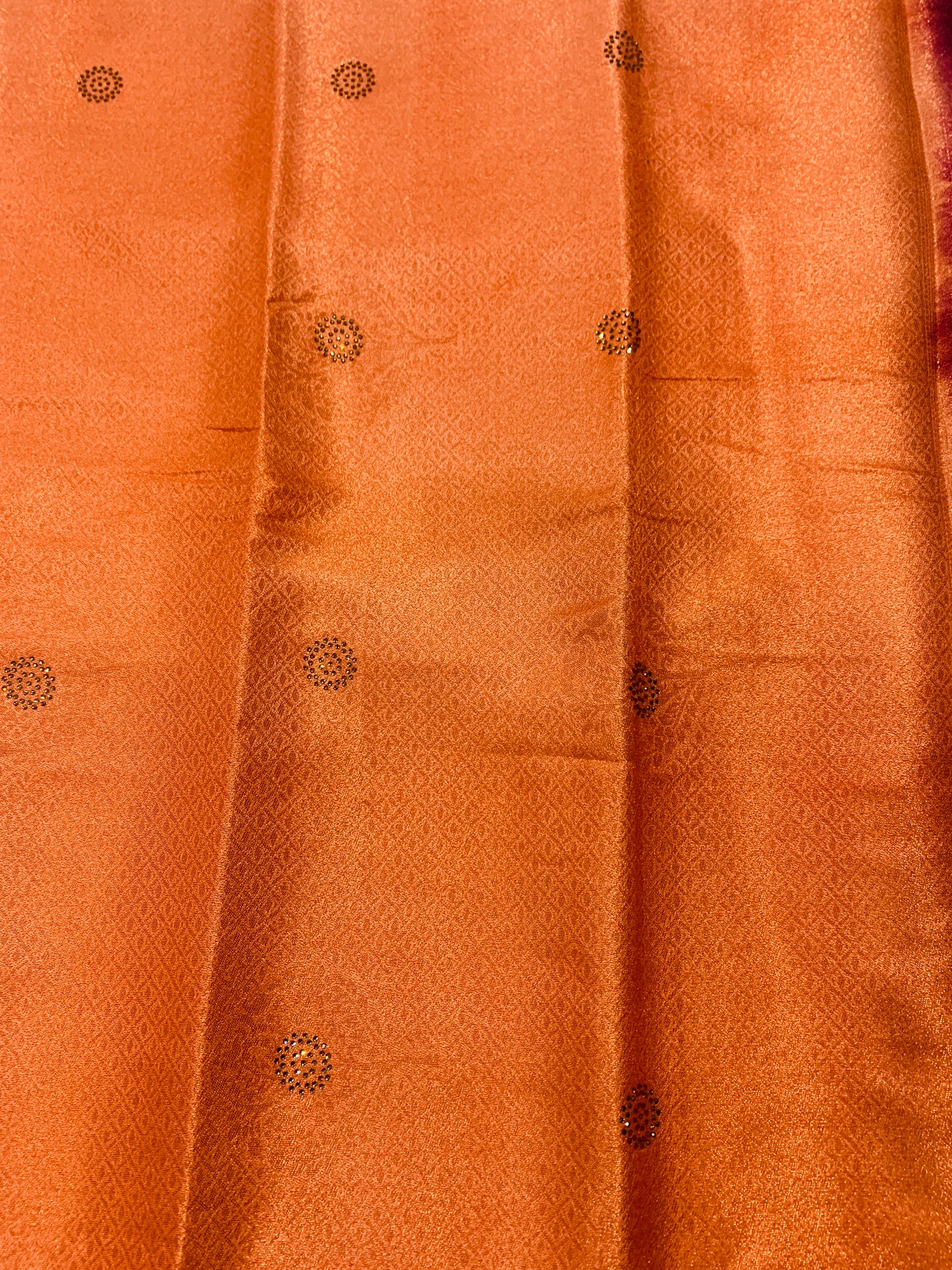 Soft Silk Saree Salmon Colour with Brown Pallu