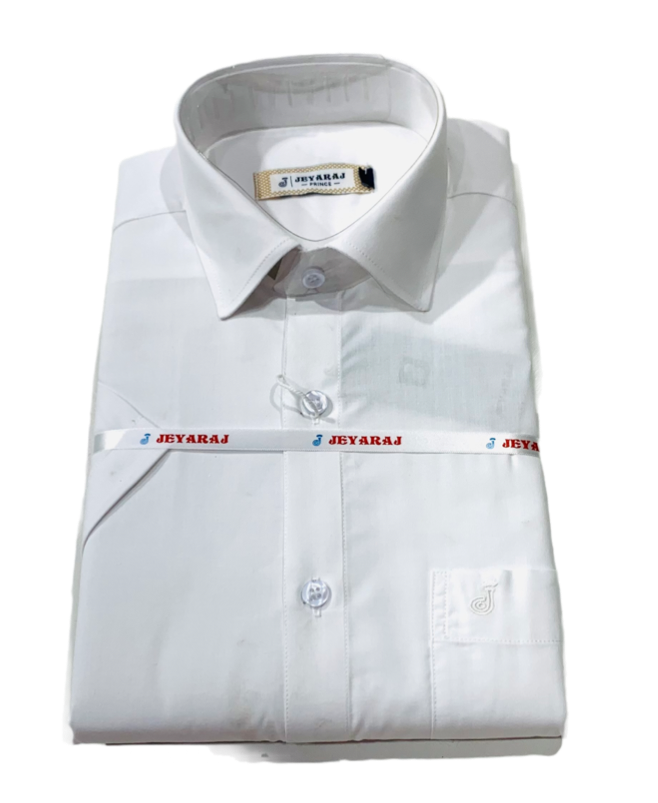 Half sleeve white shirt