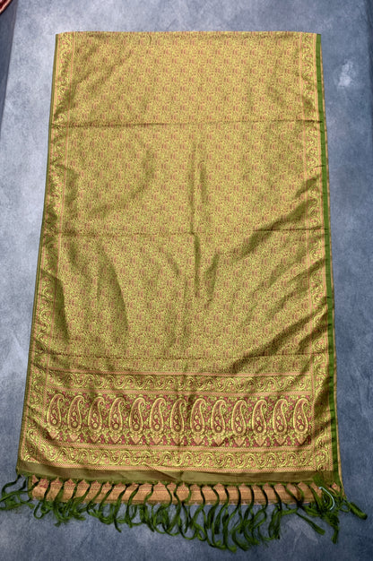 Olive Green Colour Facilitation Shawl Ponnadai