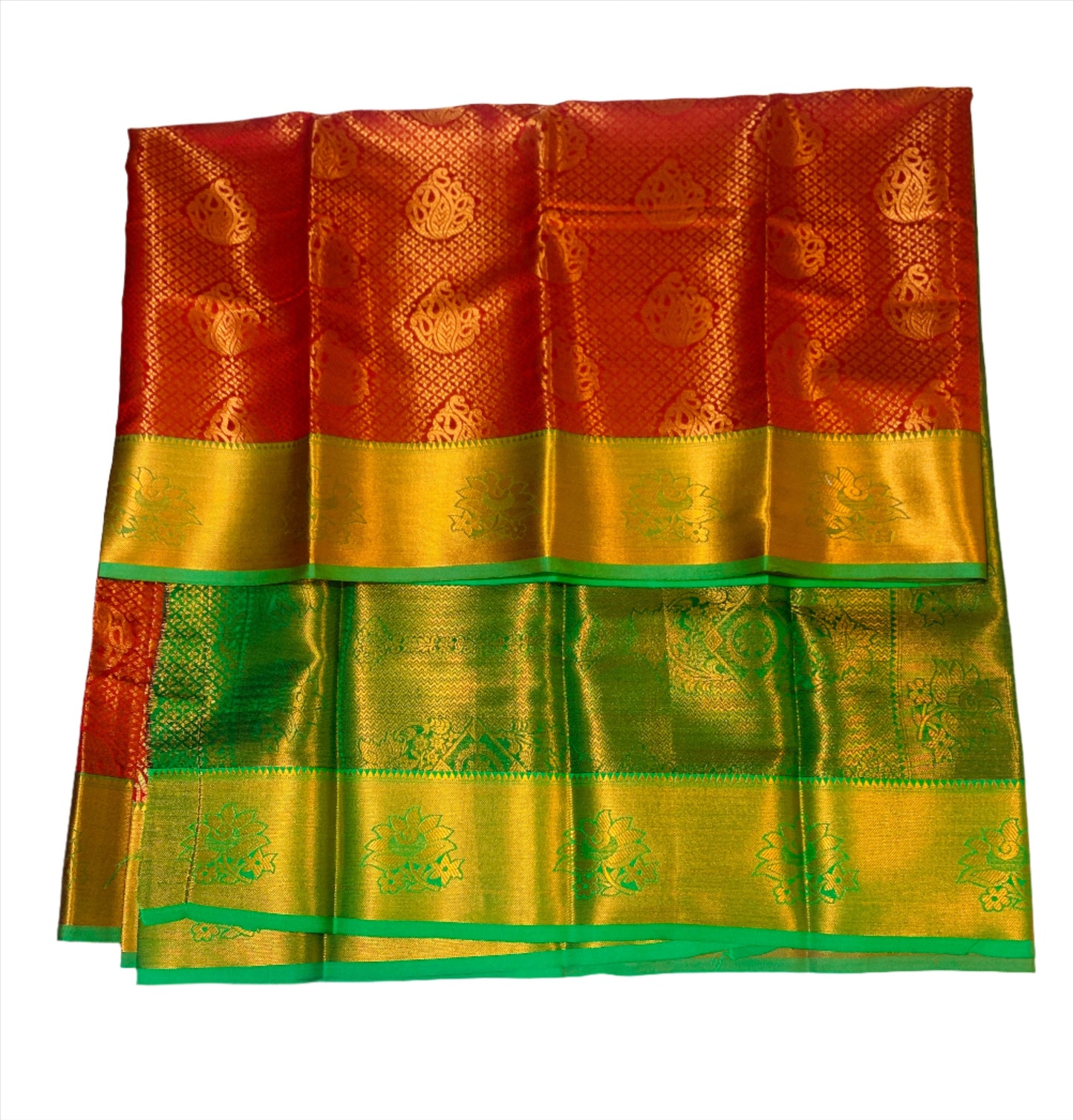 Vegan Silk Saree Maroon Colour with Zari Border