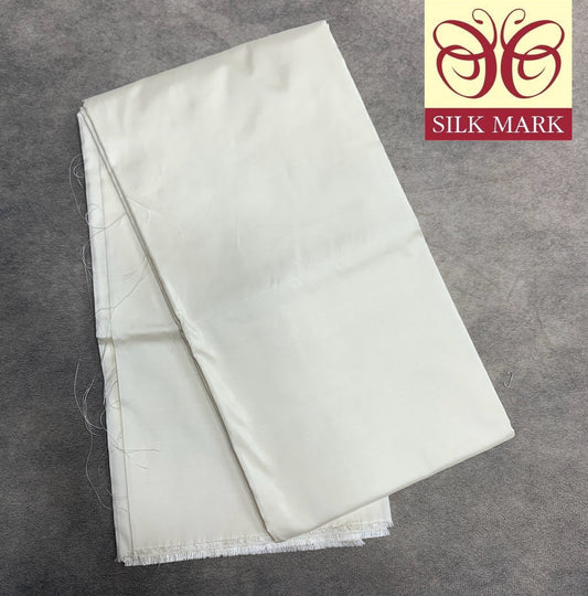 Pure Silk Shirt material Cream Colour