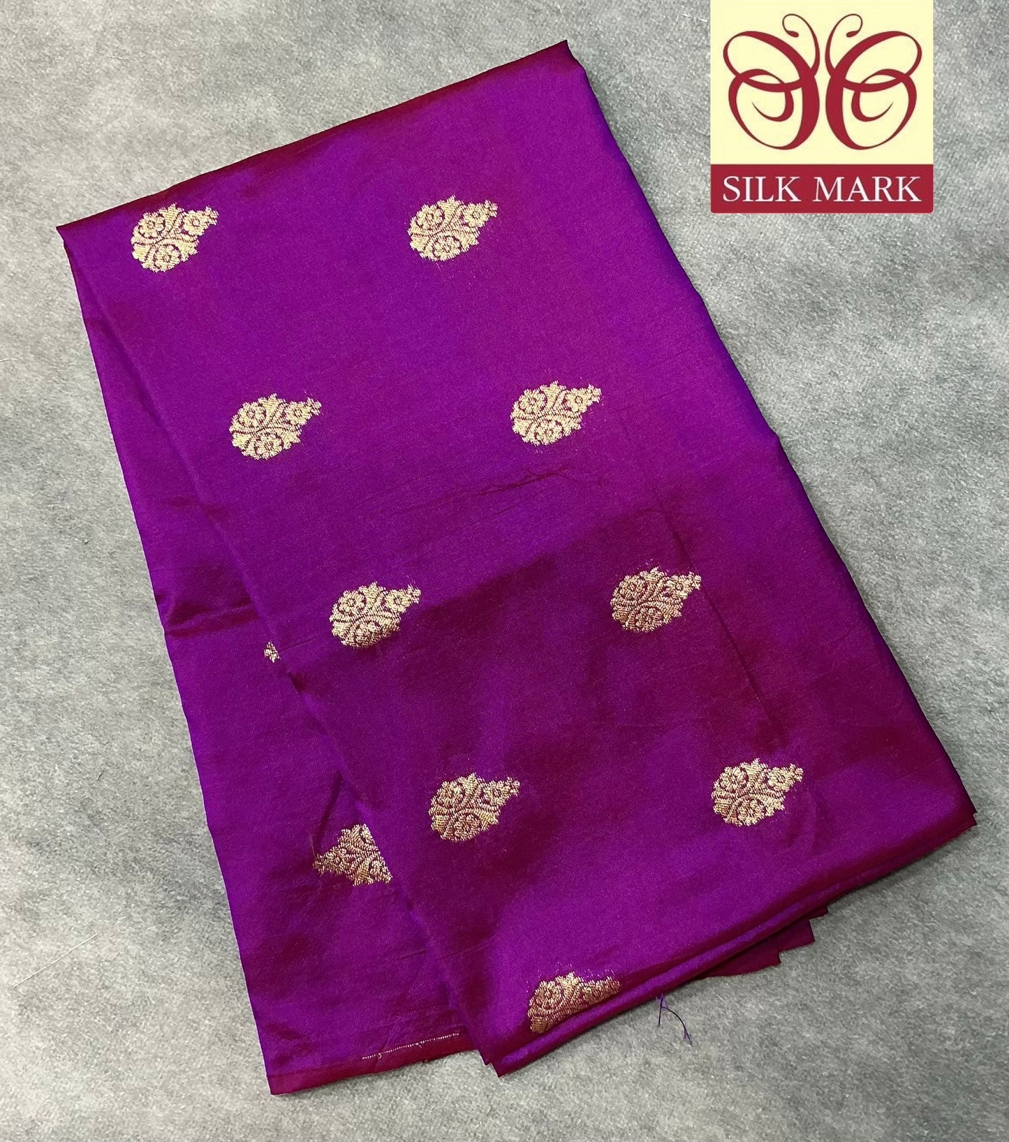 Magenta Colour Pure Silk Blouse Fabric
