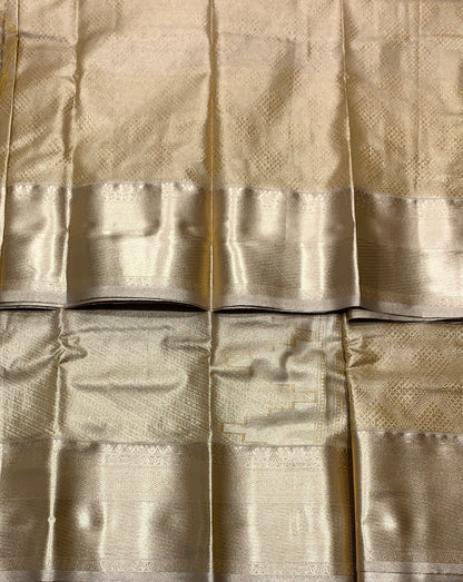 Fancy Tissue Saree Copper Colour with Self Colour Border