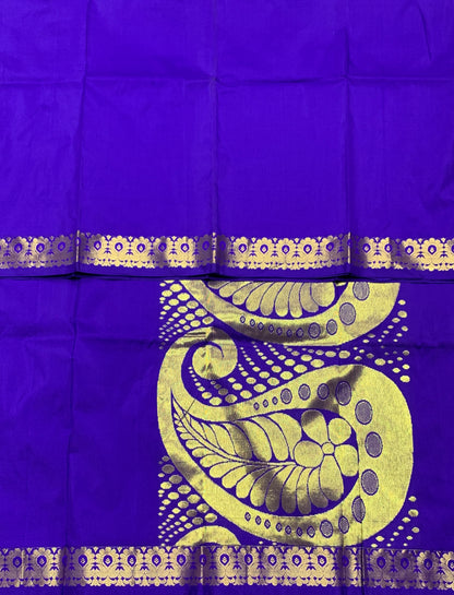 Blue Colour Half Saree Shawl