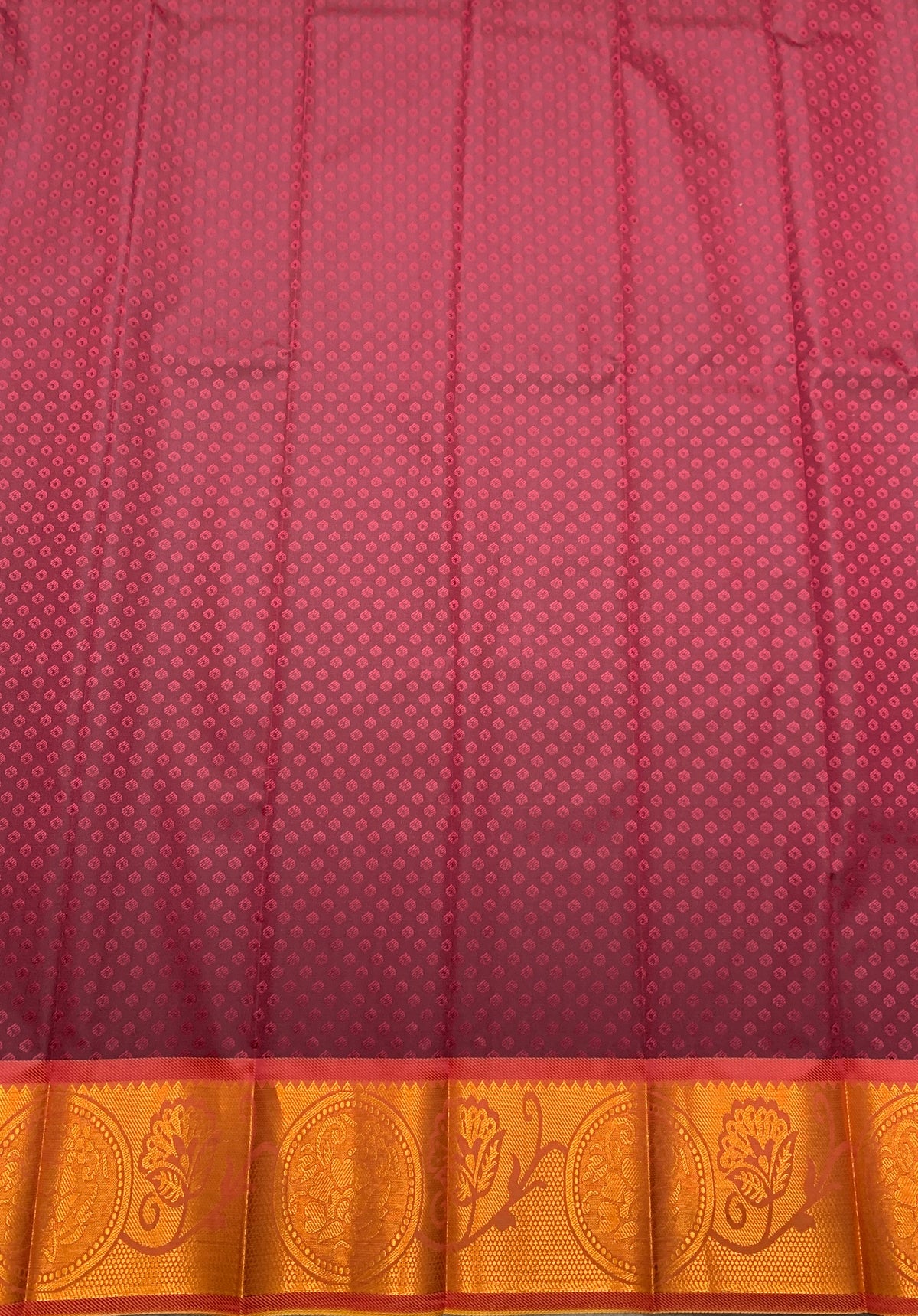 Synthetic Cotton Saree Maroon Colour with Copper Border