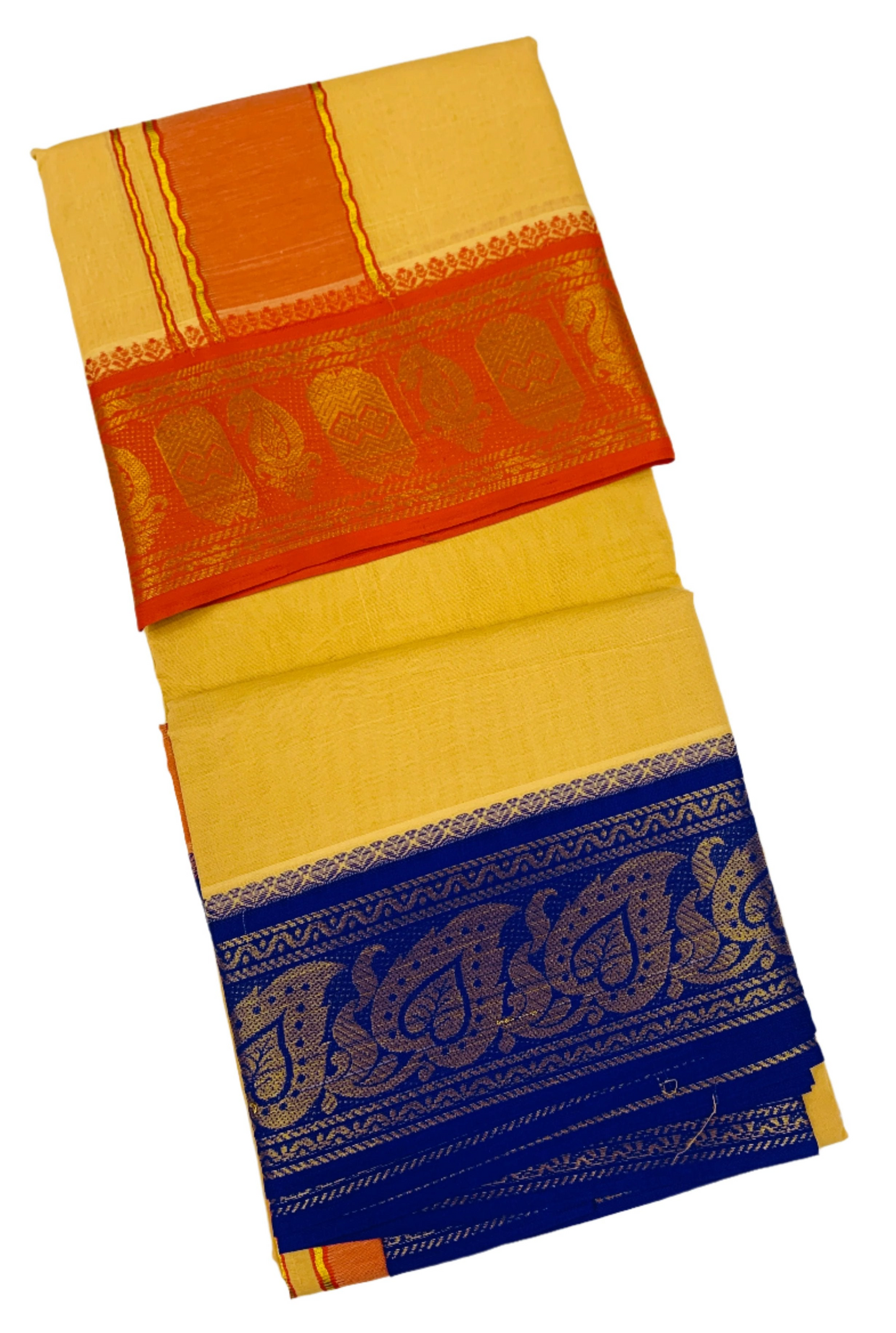 Golden Yellow shade Cotton Dhoti