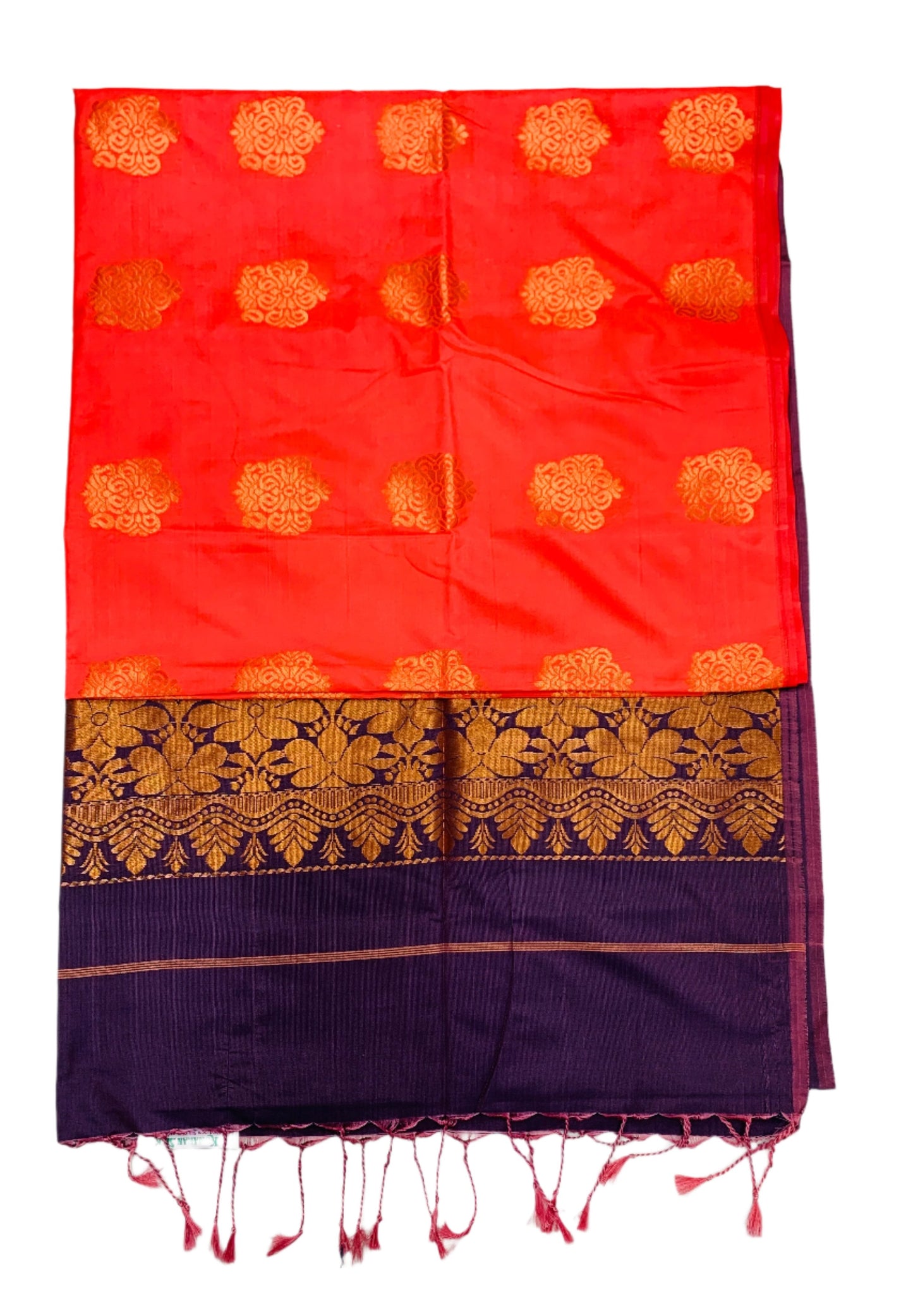 Soft Vegan Silk Saree Peach shade