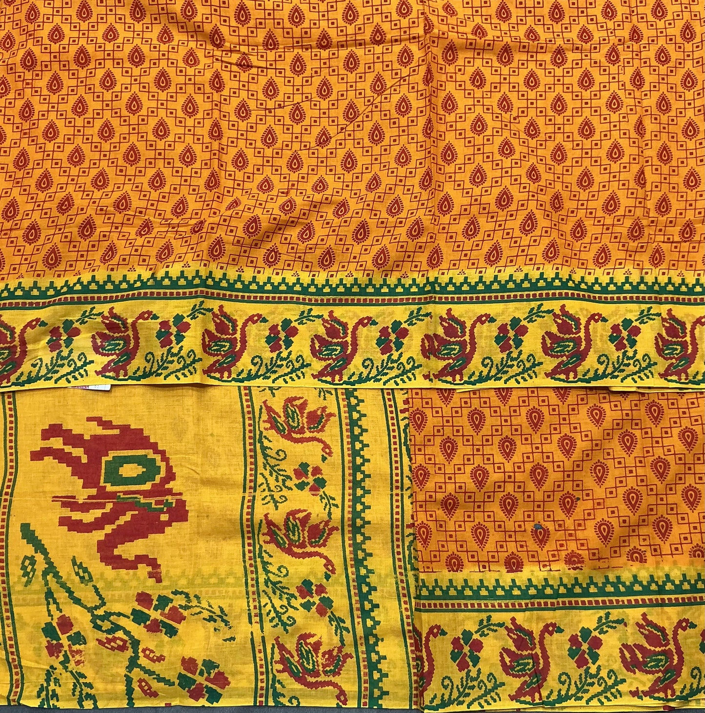 MulMul Cotton Mustard Yellow Colour with Yellow Colour Border