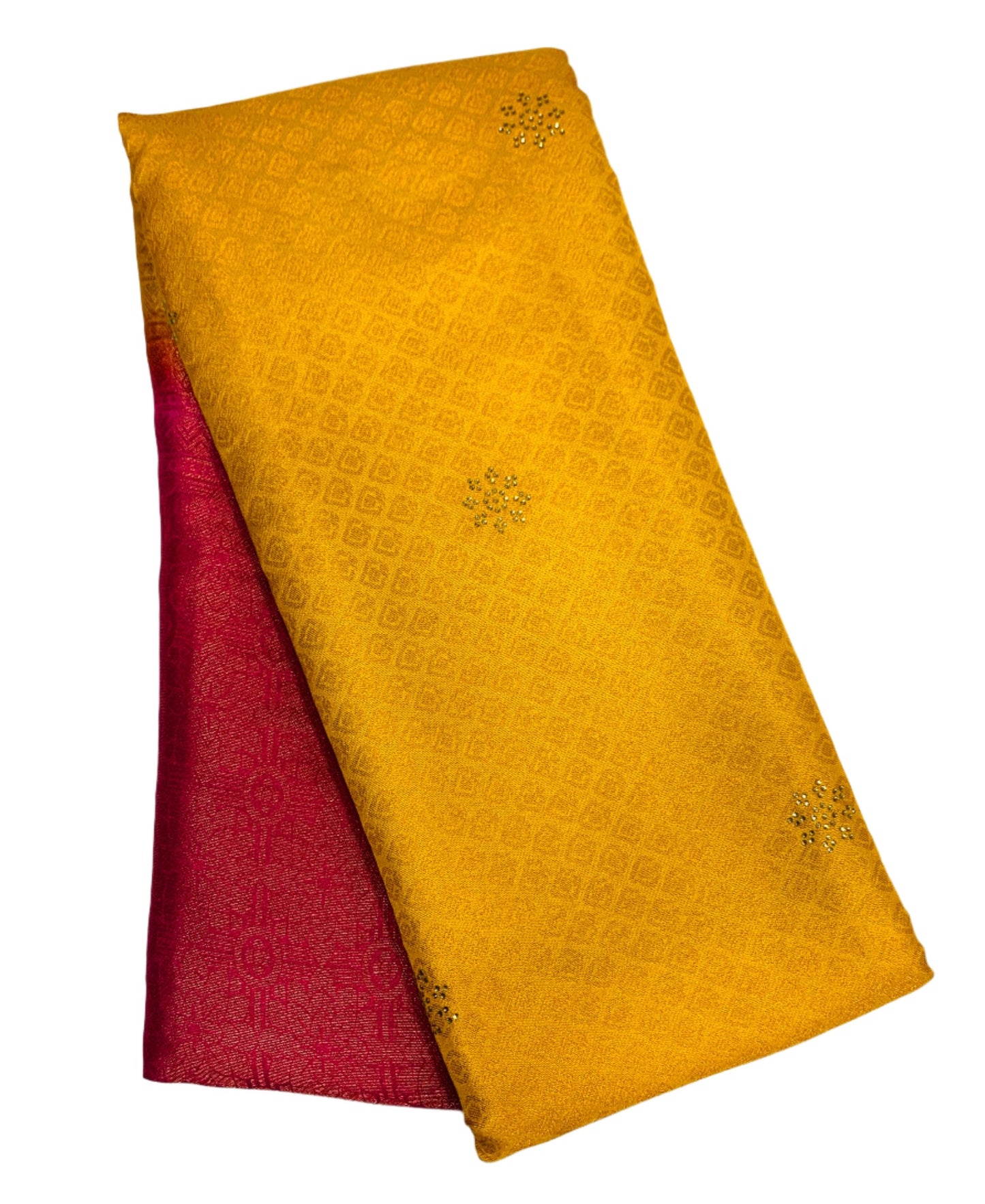 Yellow shade kuberra pattu with Pink Pallu