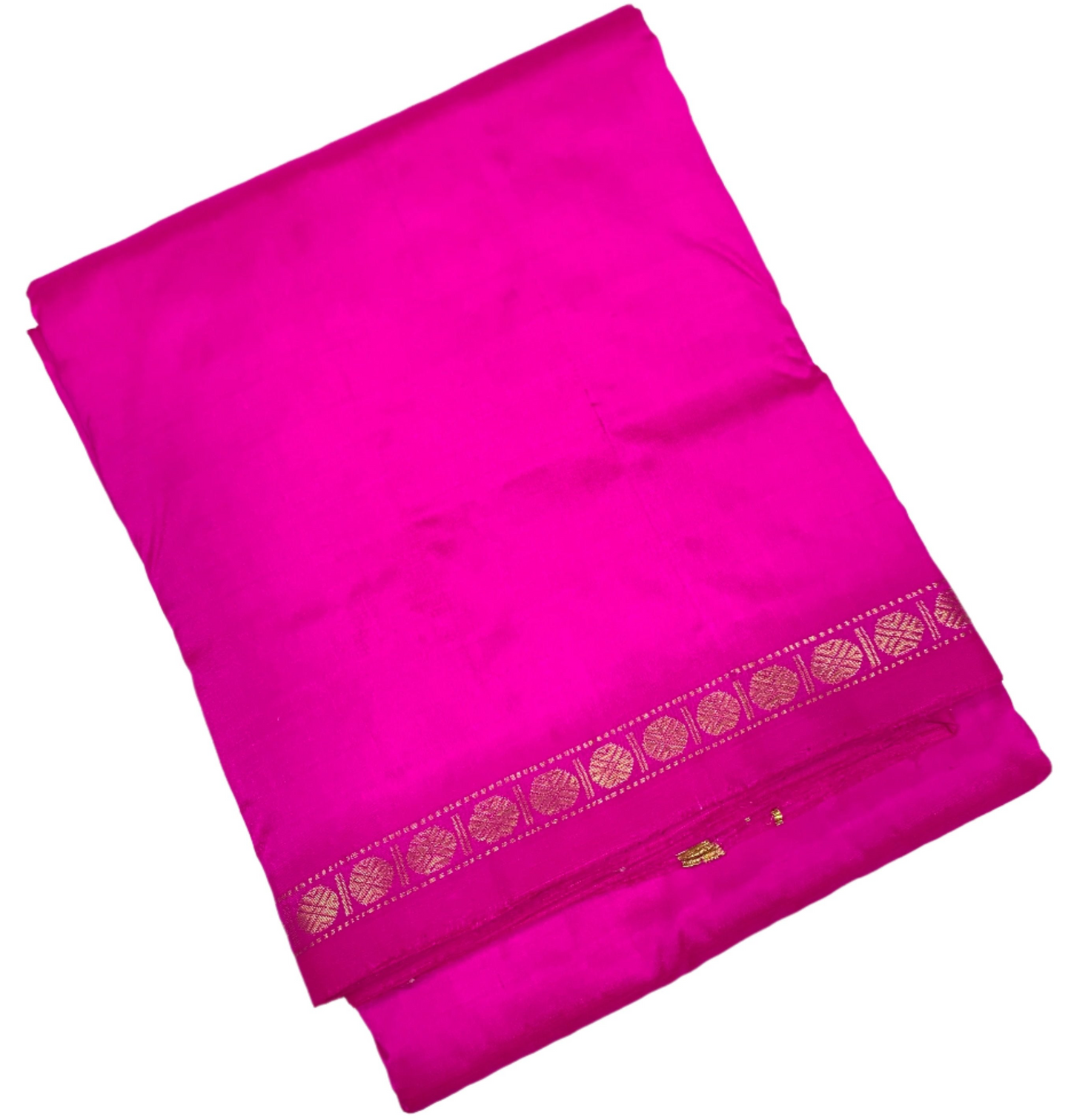 9X5 Pure Silk Dhoti Pink Small Border