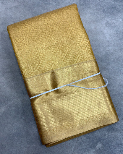 Fancy Tissue Saree Copper Colour with Self Colour Border