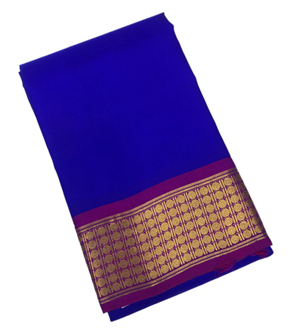 Pure Kanchipuram Silk Saree Blue Colour