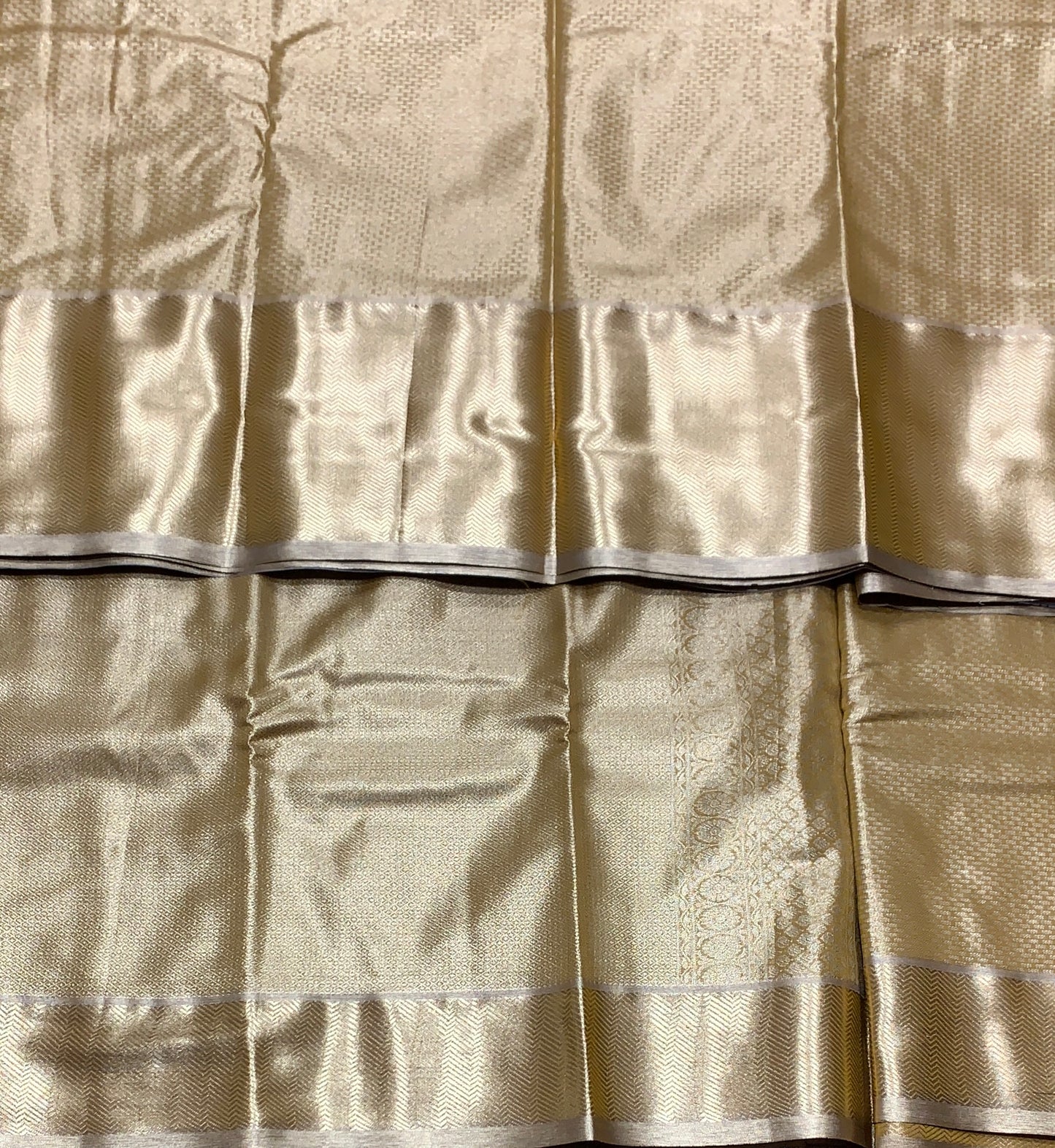 Fancy Tissue Saree Copper Colour with Self Colour Border