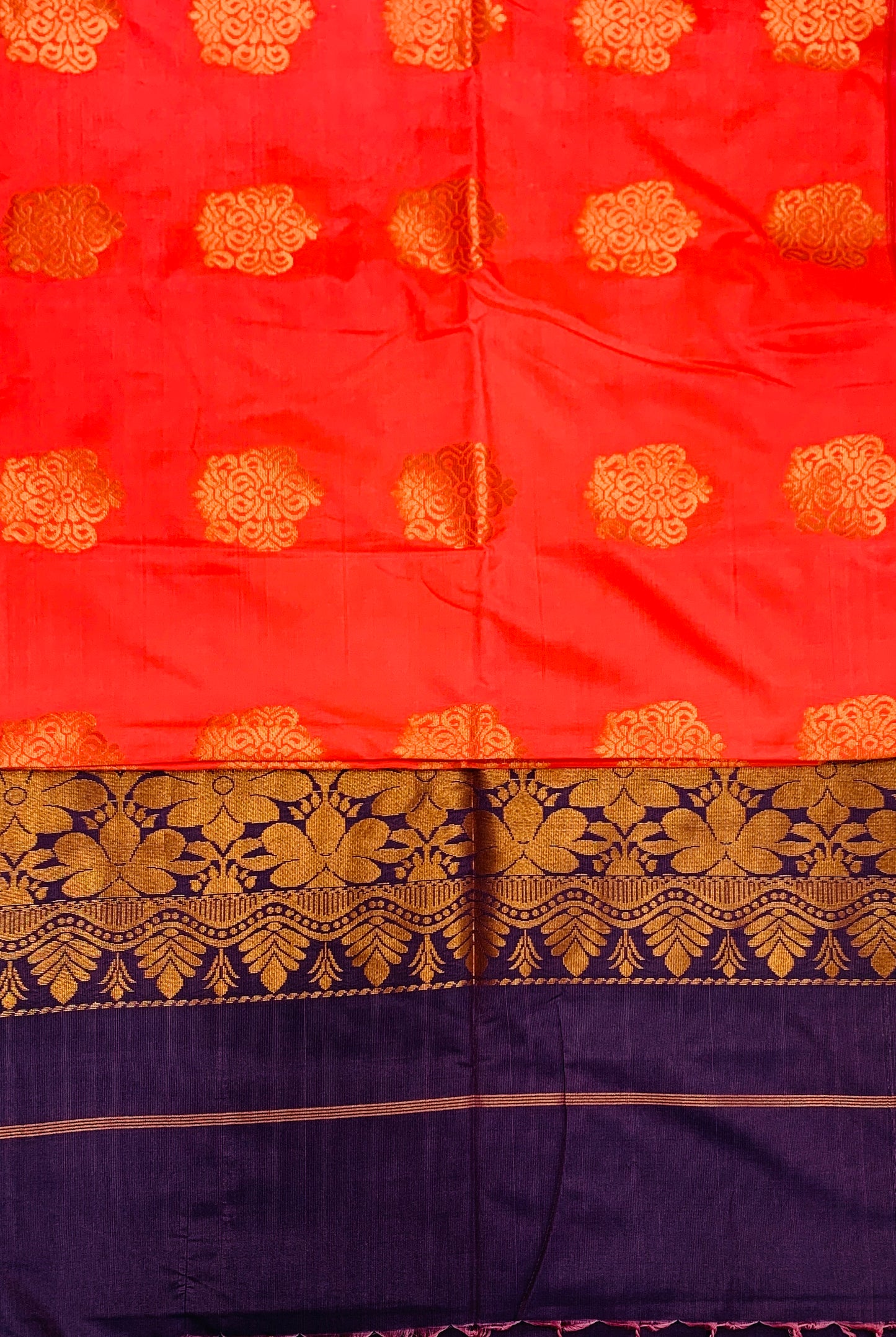 Soft Vegan Silk Saree Peach shade