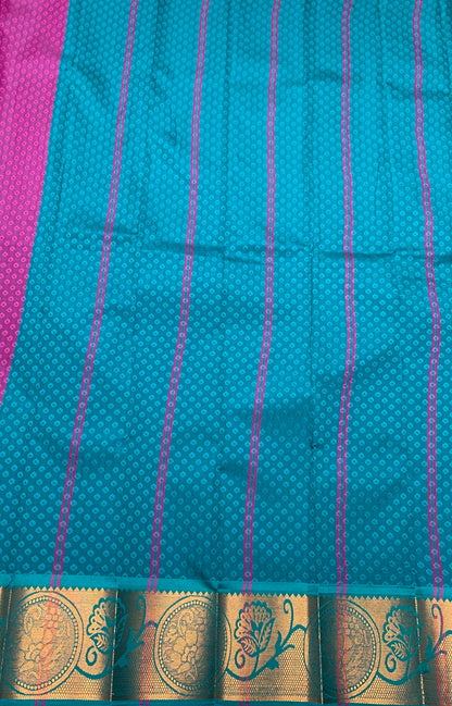 Synthetic Cotton Saree Magenta Colour with Copper Border