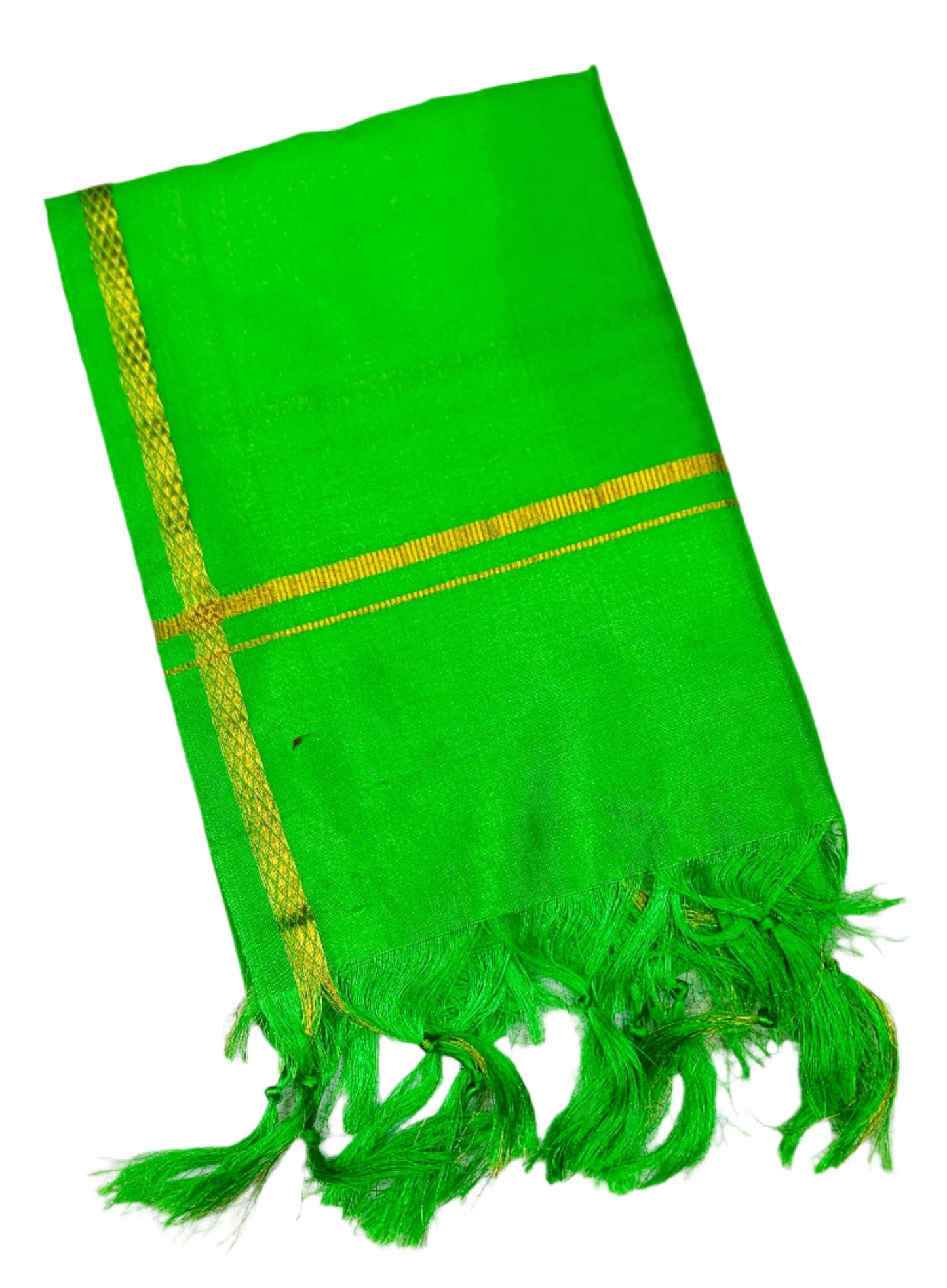 Silk Pooja Towel Light Green Colour