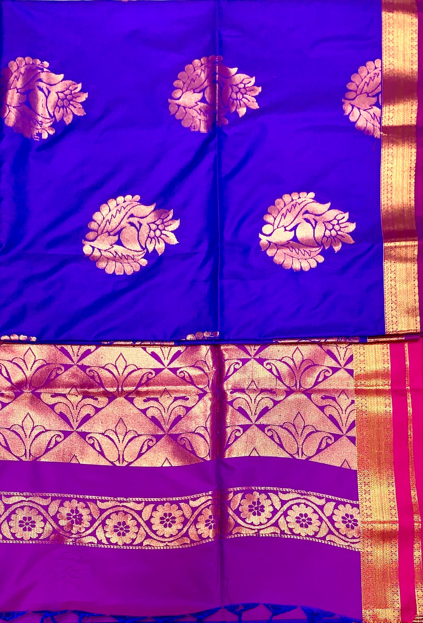 Soft Vegan Silk Saree Violet shade