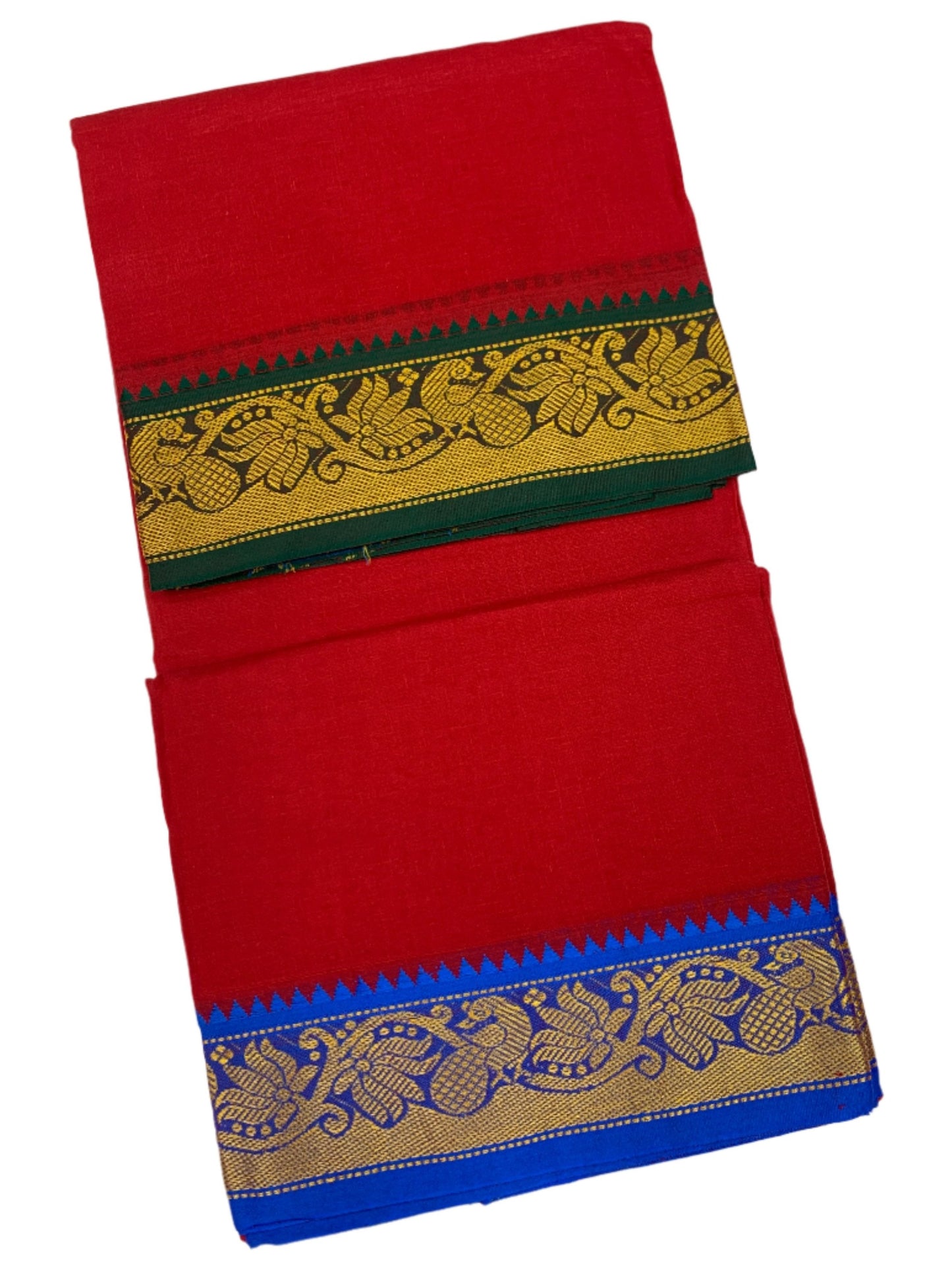 Red Colour Cotton Dhoti 9X5