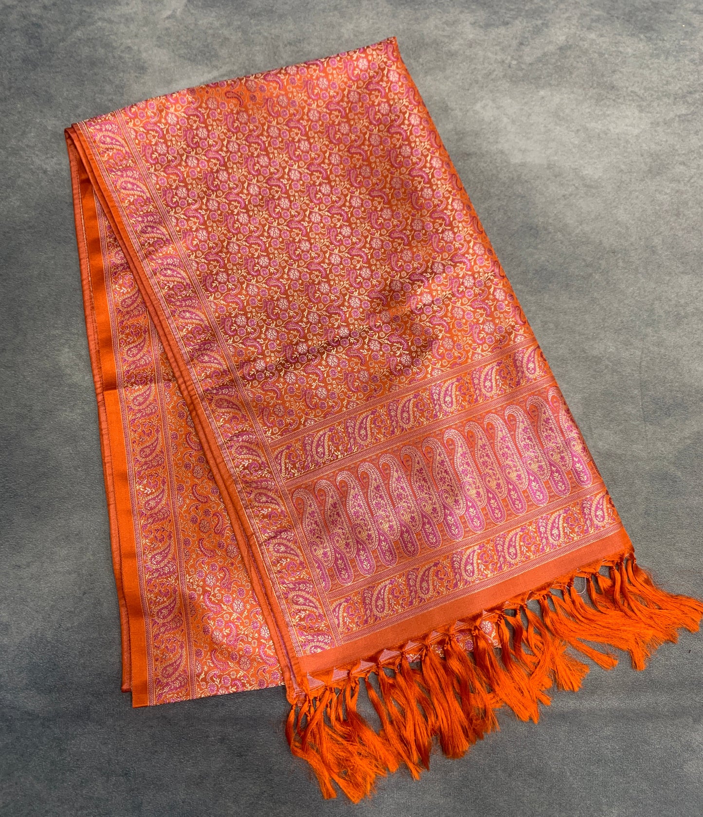 Orange Colour Facilitation Shawl Ponnadai
