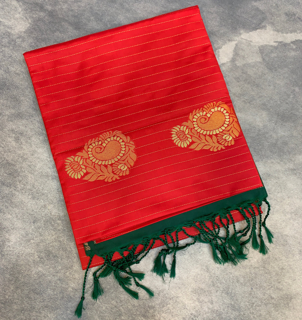 Art Silk Saree Red Colour with Borderless