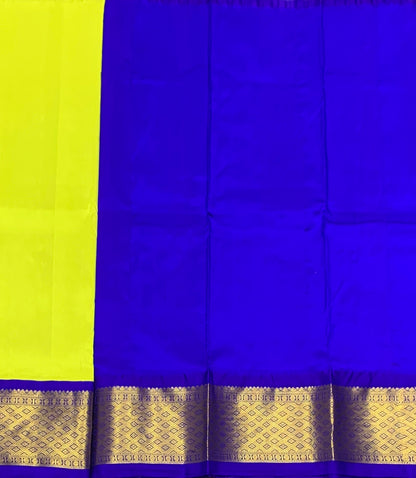 Apple Green shade Pure Kanchipuram Kids Pattu Pavadai with Contrast Border for Newborn to 2 Years