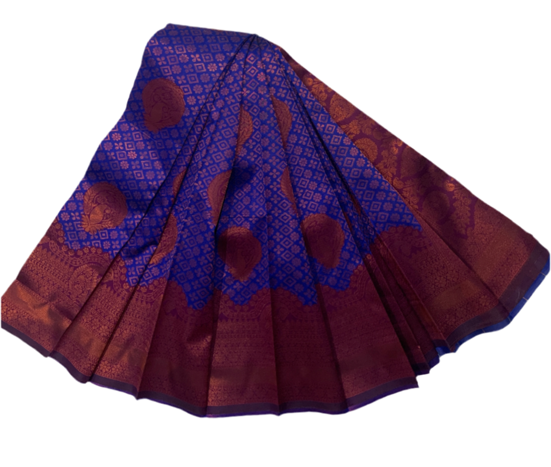 Art Silk Saree Blue Colour