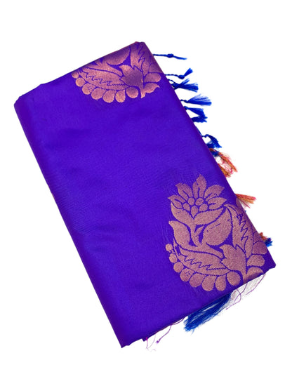 Soft Vegan Silk Saree Violet shade