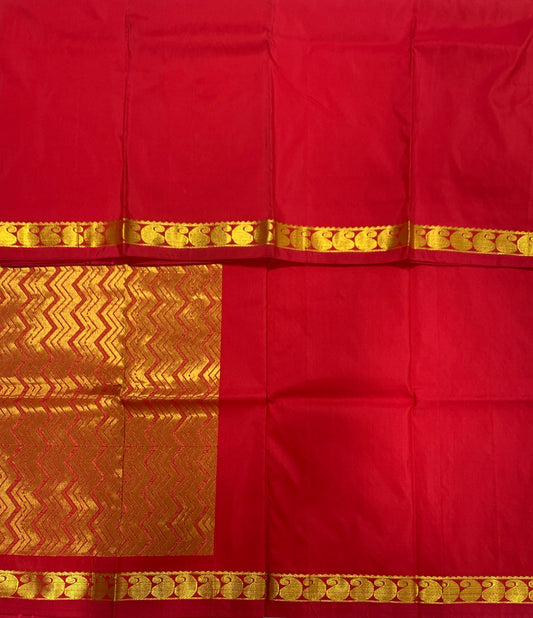 Red Colour Half Saree Shawl