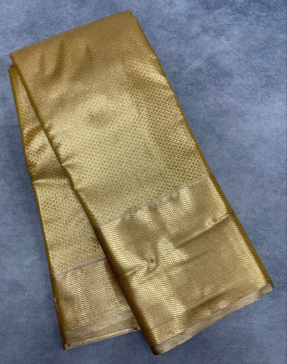 Fancy Tissue Saree Copper Colour with Self Colour Border