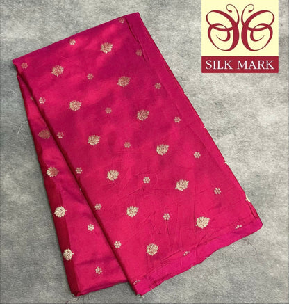 Pink Colour Pure Silk Blouse Fabric