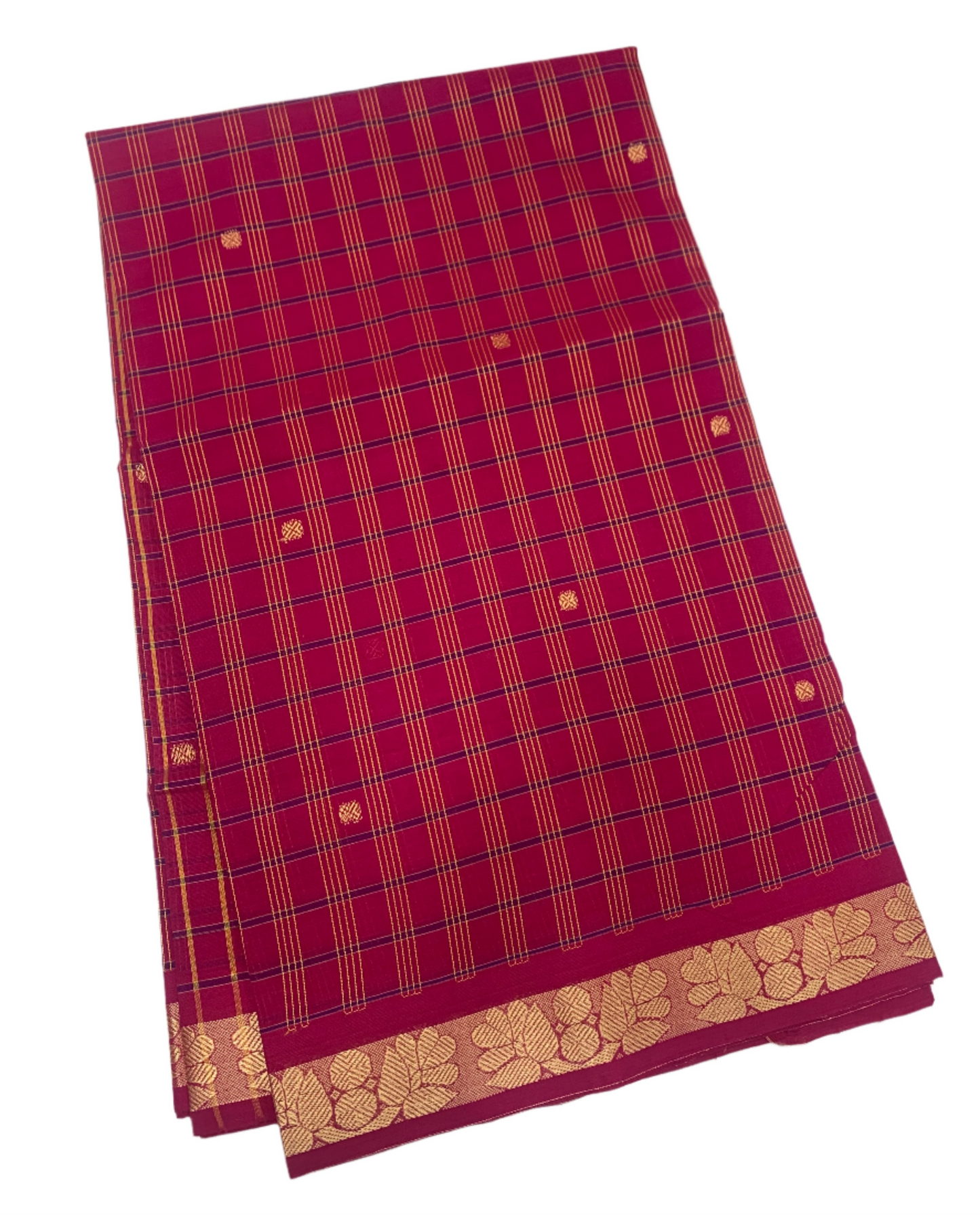 Chettinad Cotton Saree Pink Shade with Floral Design Border