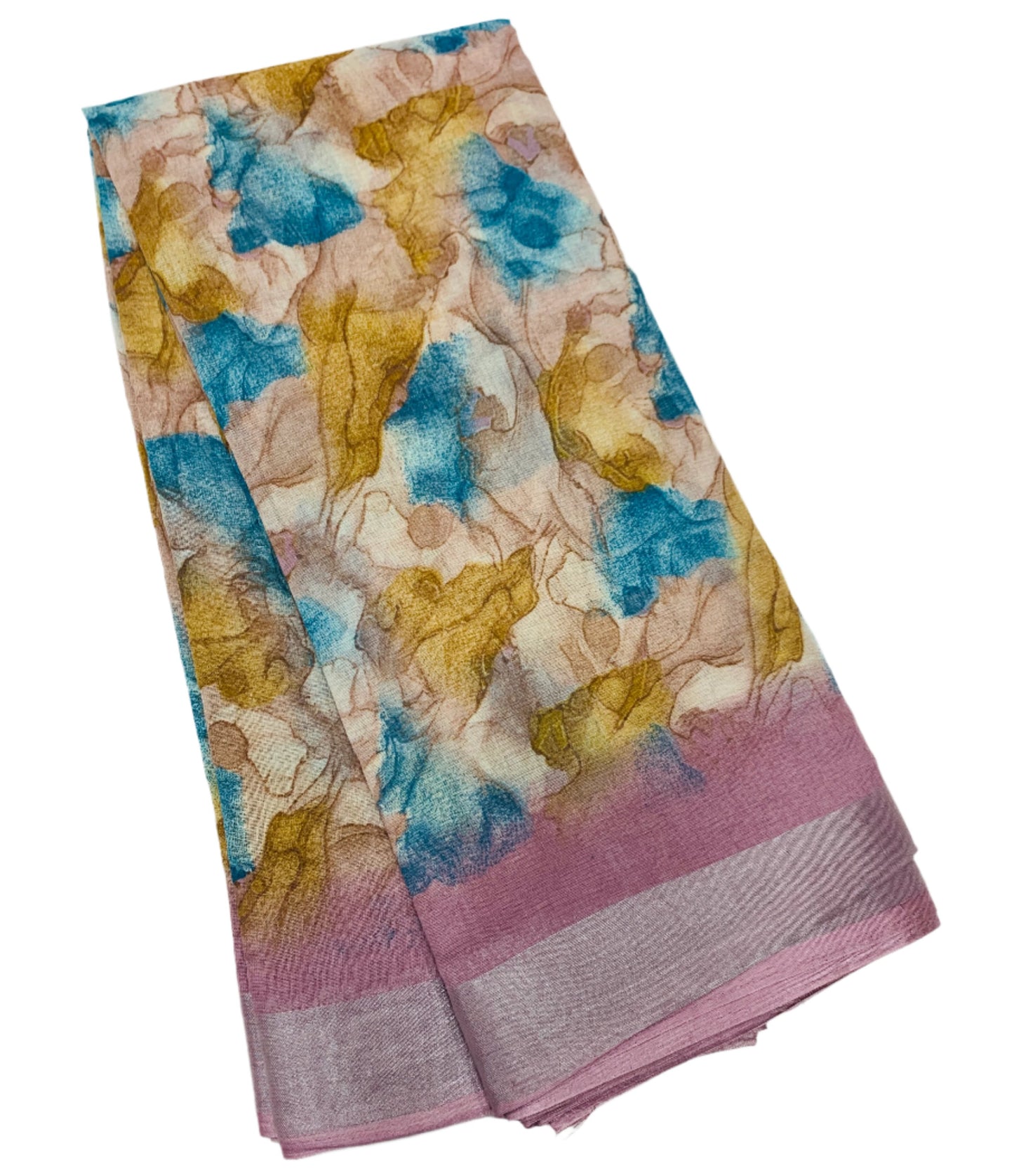 Jute Cotton Saree Light Onion Pink Shade with Thread Border