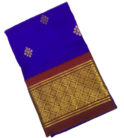 Pure Kanchipuram Silk Blue Colour