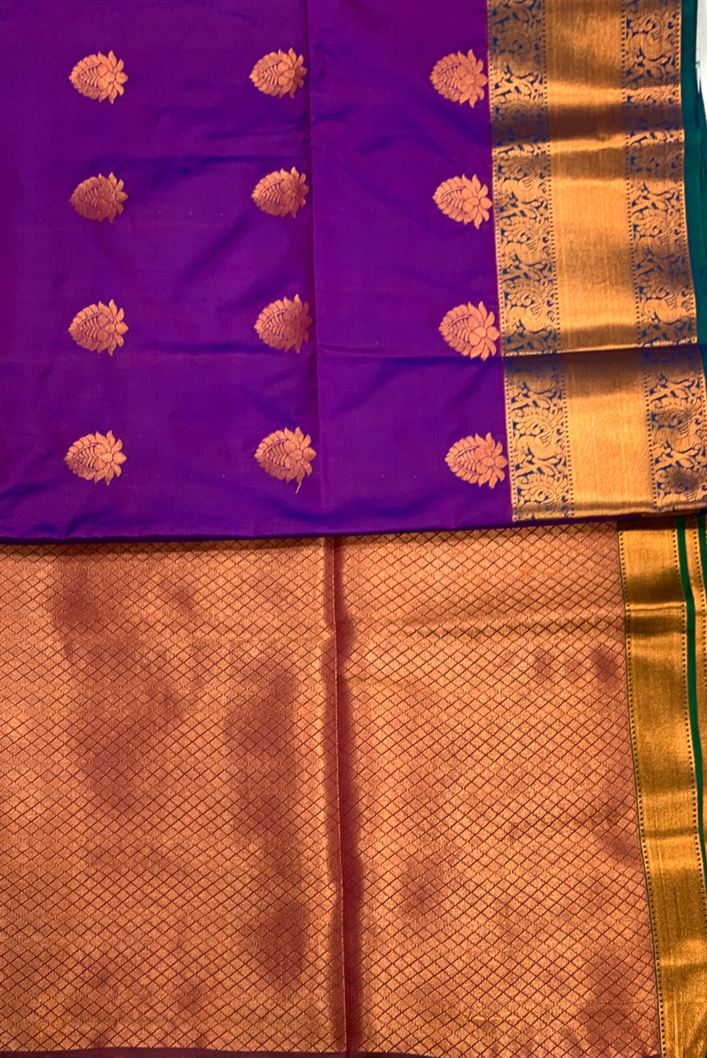 Soft Vegan Silk Saree Purple Colour