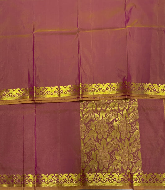 Pinkish Gold Colour Half Saree Shawl