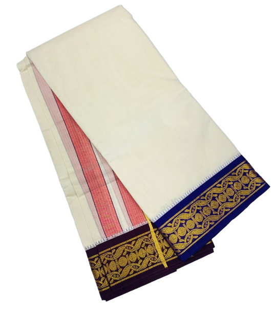 Cotton Dhoti Half White