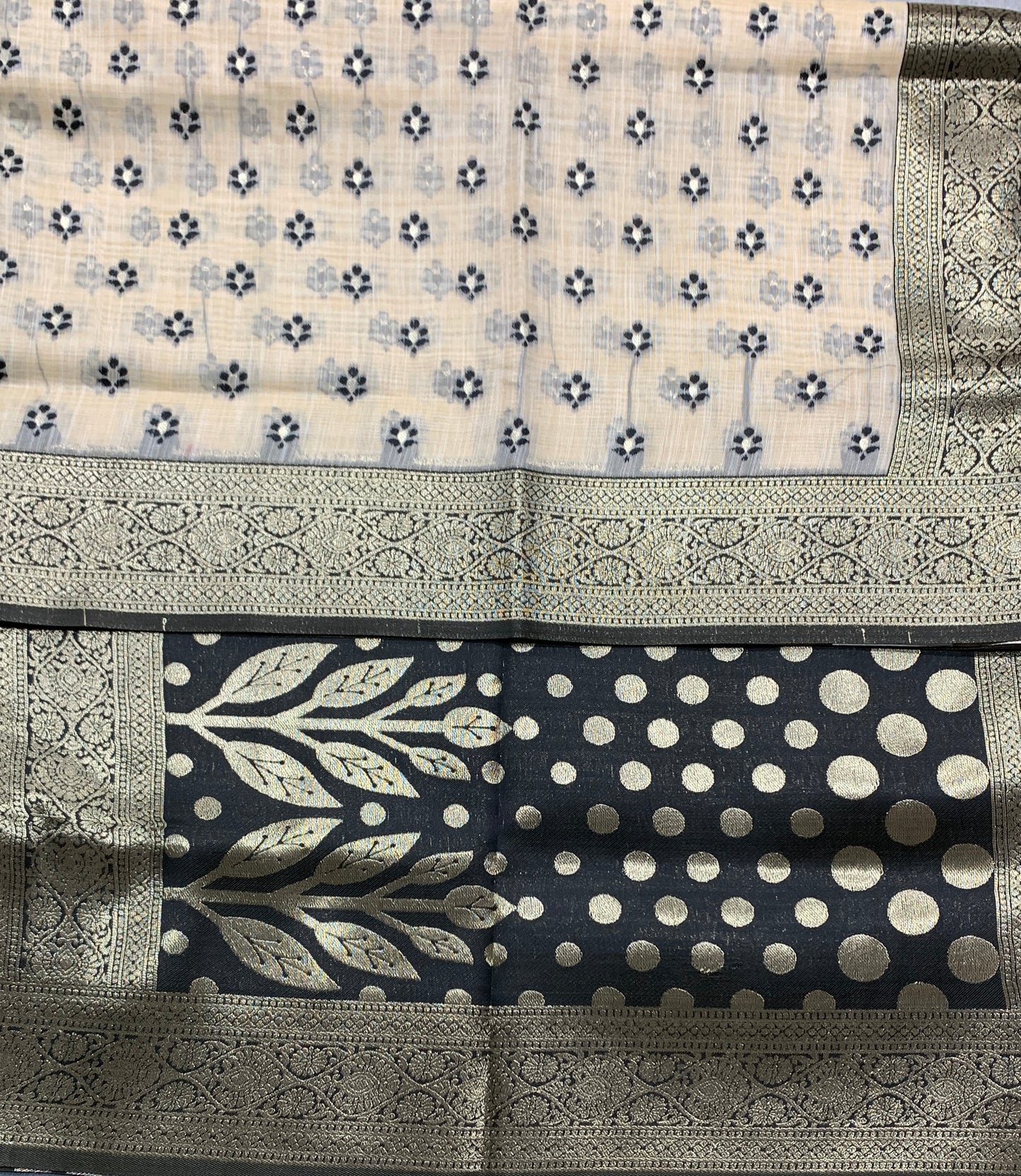 Banaras Katan Saree Tussar Colour with Katan Work Border