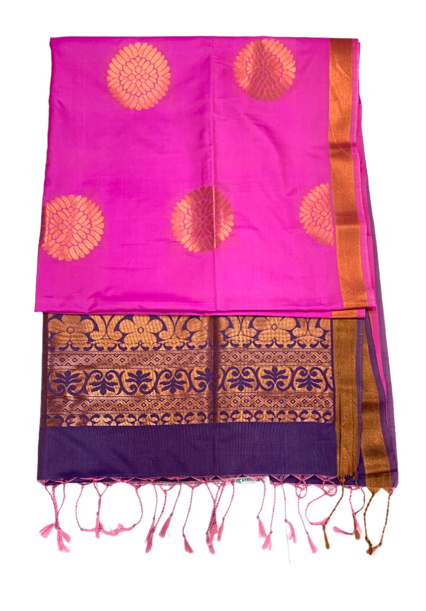 Soft Vegan Silk Saree Pink shade