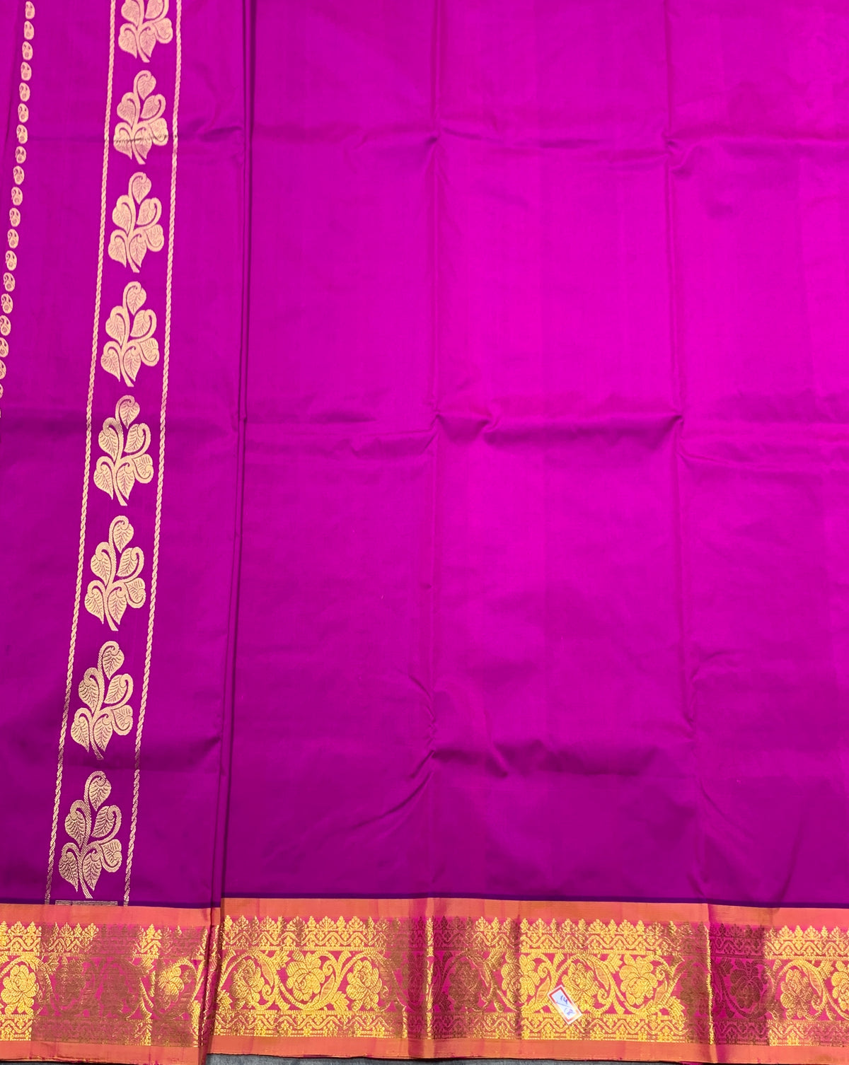 Purple Shade Semi silk Kids Pattu Pavadai with Contrast border for age 5 to 10