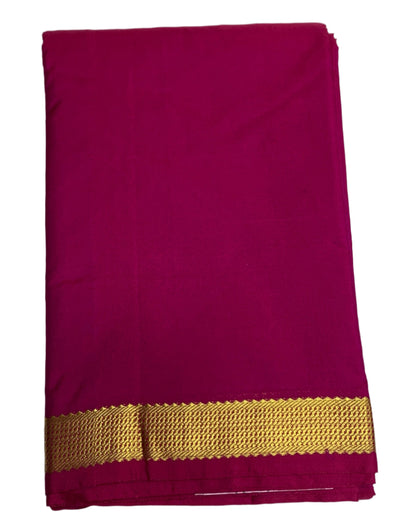 Arani Silk Saree Pink Colour with Golden Border.