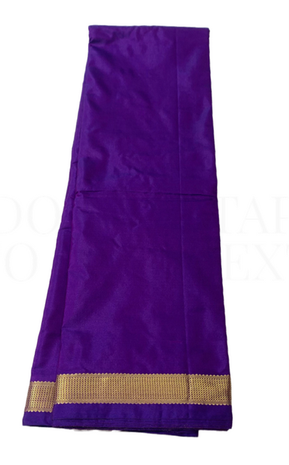 Arani Silk Saree Lavender Colour with Golden Border