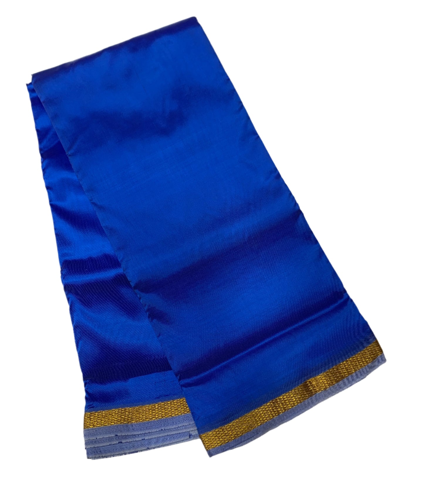 Art silk Dhoti 8 Mulam Blue Colour Small Zari Border
