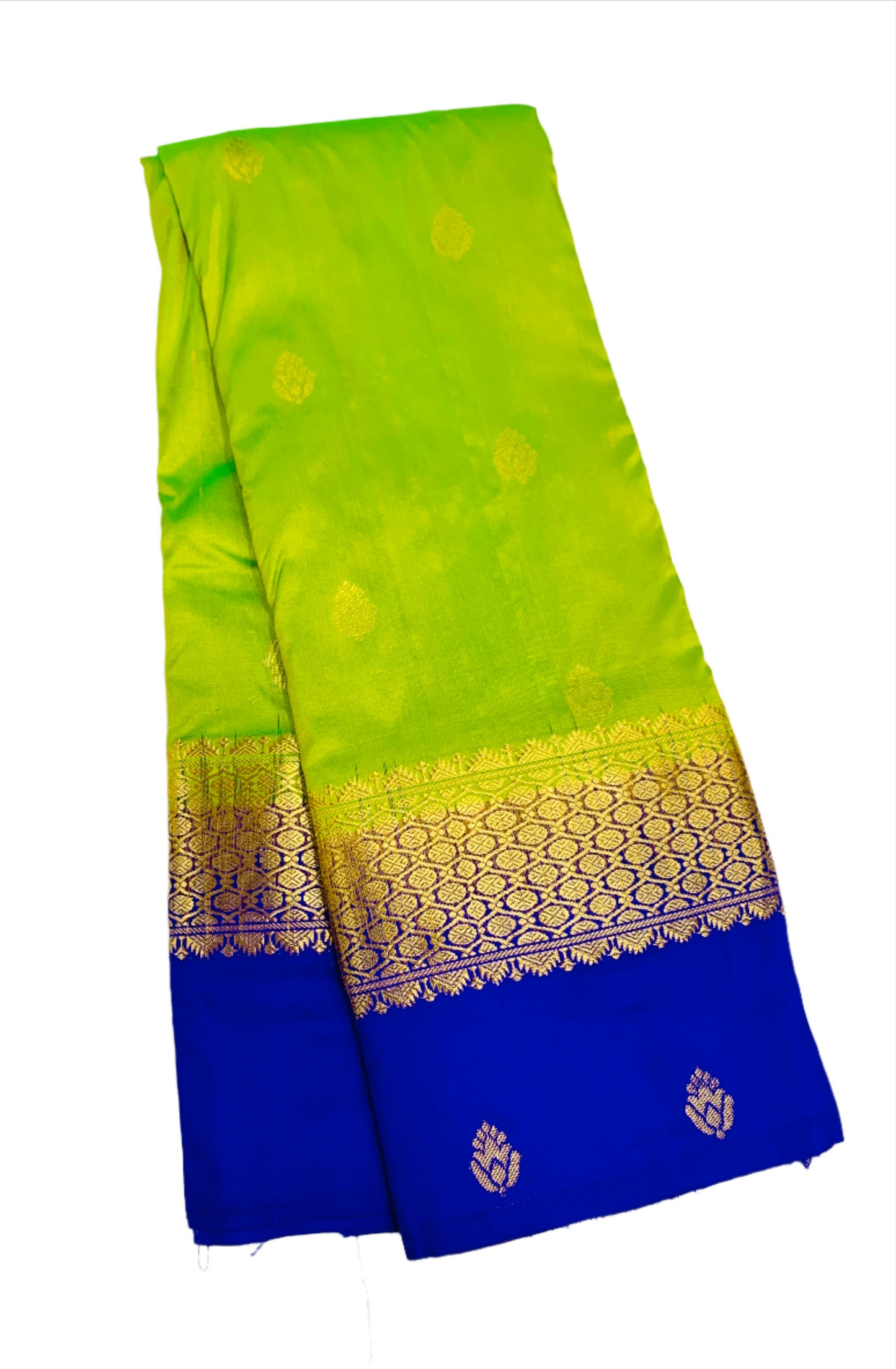 Pure Kanchipuram Silk Apple Green Colour