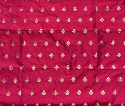 Golden Pink Colour Blouse Pure Silk Fabric