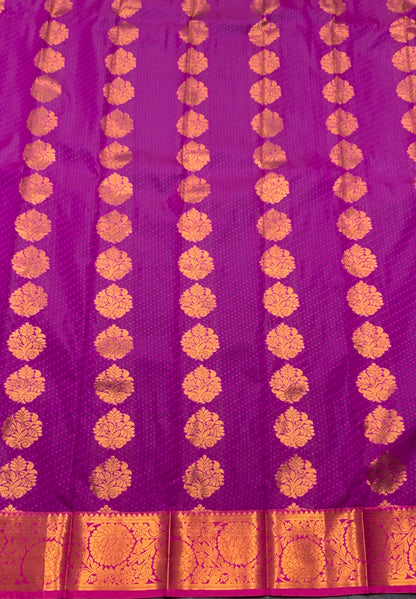 Vegan Silk Saree Vadamali Colour Saree with Copper Border