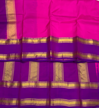 Pure Kanchipuram Silk Saree Pink Colour