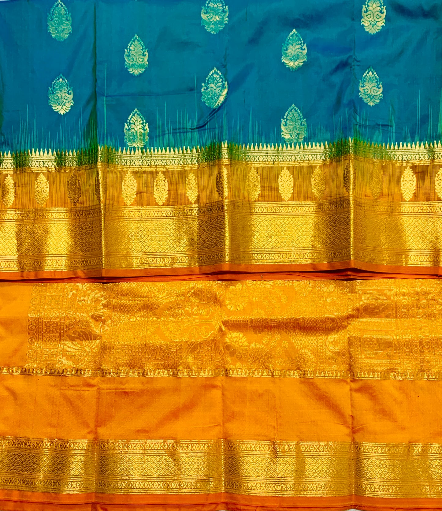 Pure Kanchipuram Silk Sky Blue Colour