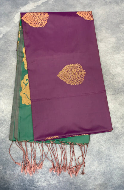 Art Silk Saree Magenta Colour with Borderless