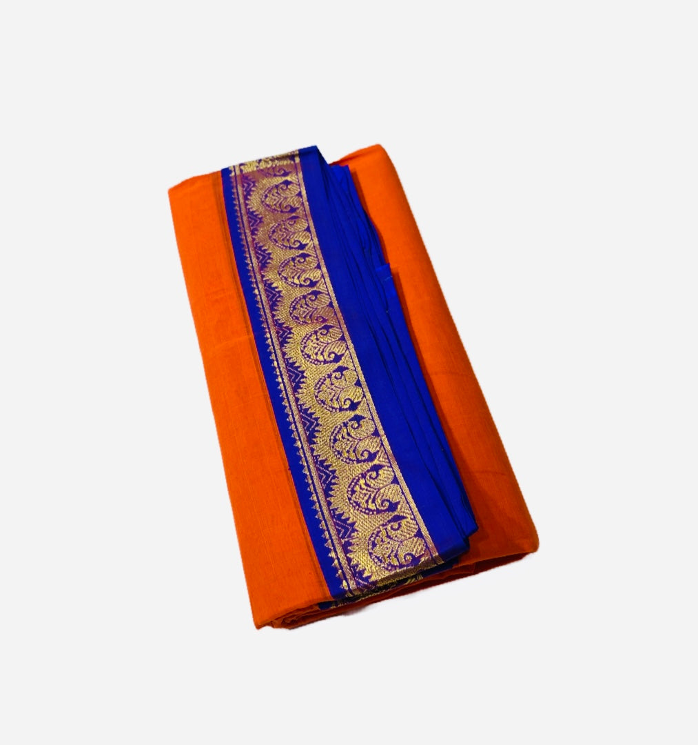 Chettinad Cotton Saree Orange